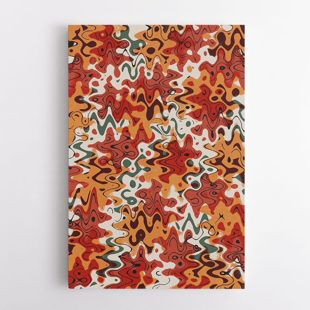 Liquid Red Orange Pattern Liquid Red Orange Pattern