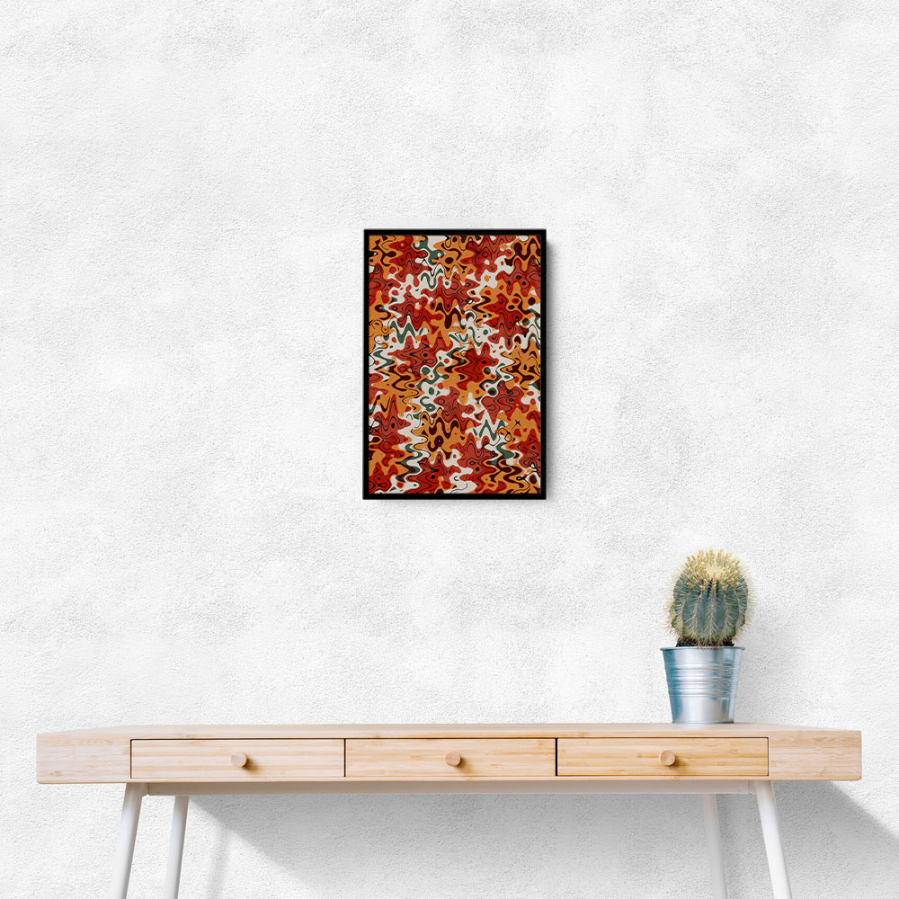Liquid Red Orange Pattern Liquid Red Orange Pattern