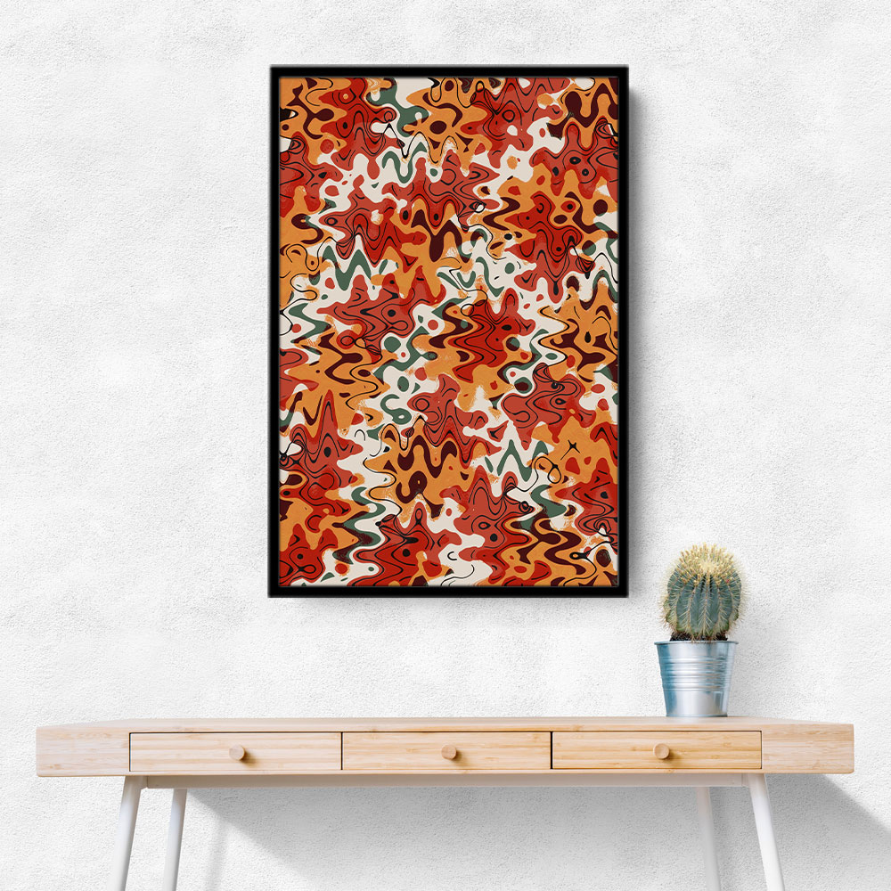 Liquid Red Orange Pattern Liquid Red Orange Pattern
