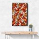 Framed Canvas Size:: Extra Large 80 x 120 cm Liquid Red Orange Pattern