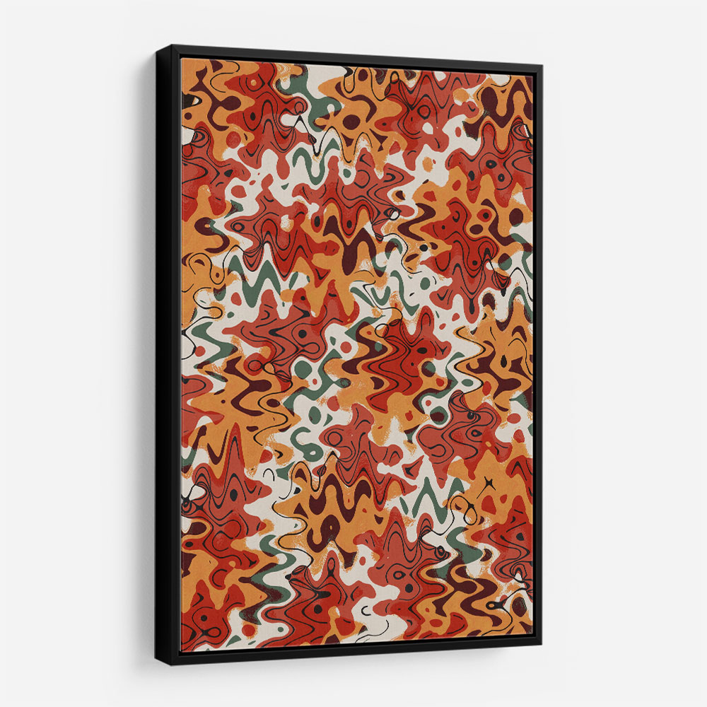 Liquid Red Orange Pattern Liquid Red Orange Pattern