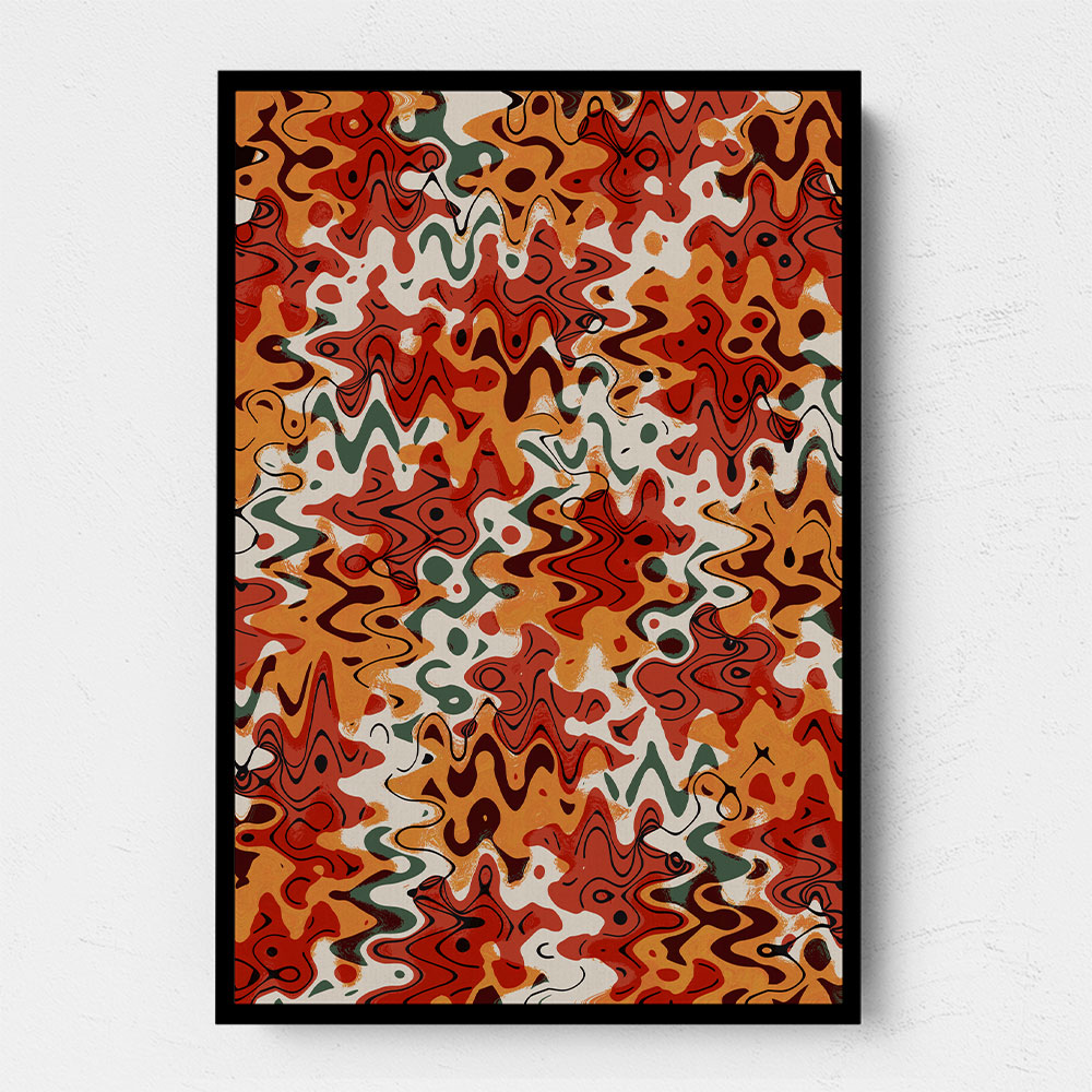 Liquid Red Orange Pattern Liquid Red Orange Pattern
