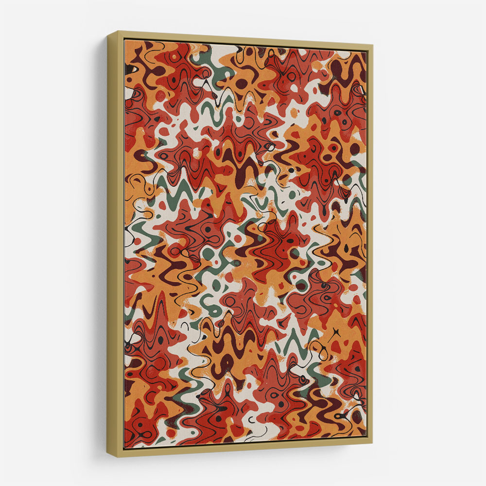 Liquid Red Orange Pattern Liquid Red Orange Pattern