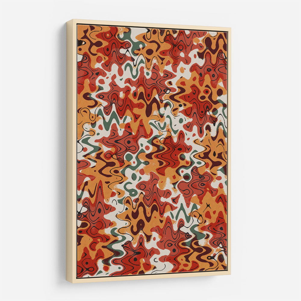 Liquid Red Orange Pattern Liquid Red Orange Pattern