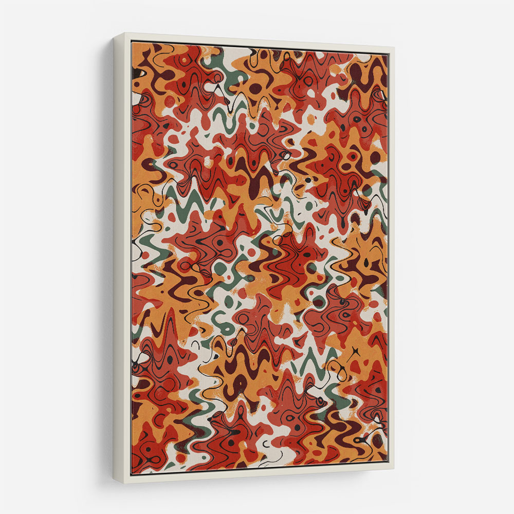 Liquid Red Orange Pattern Liquid Red Orange Pattern