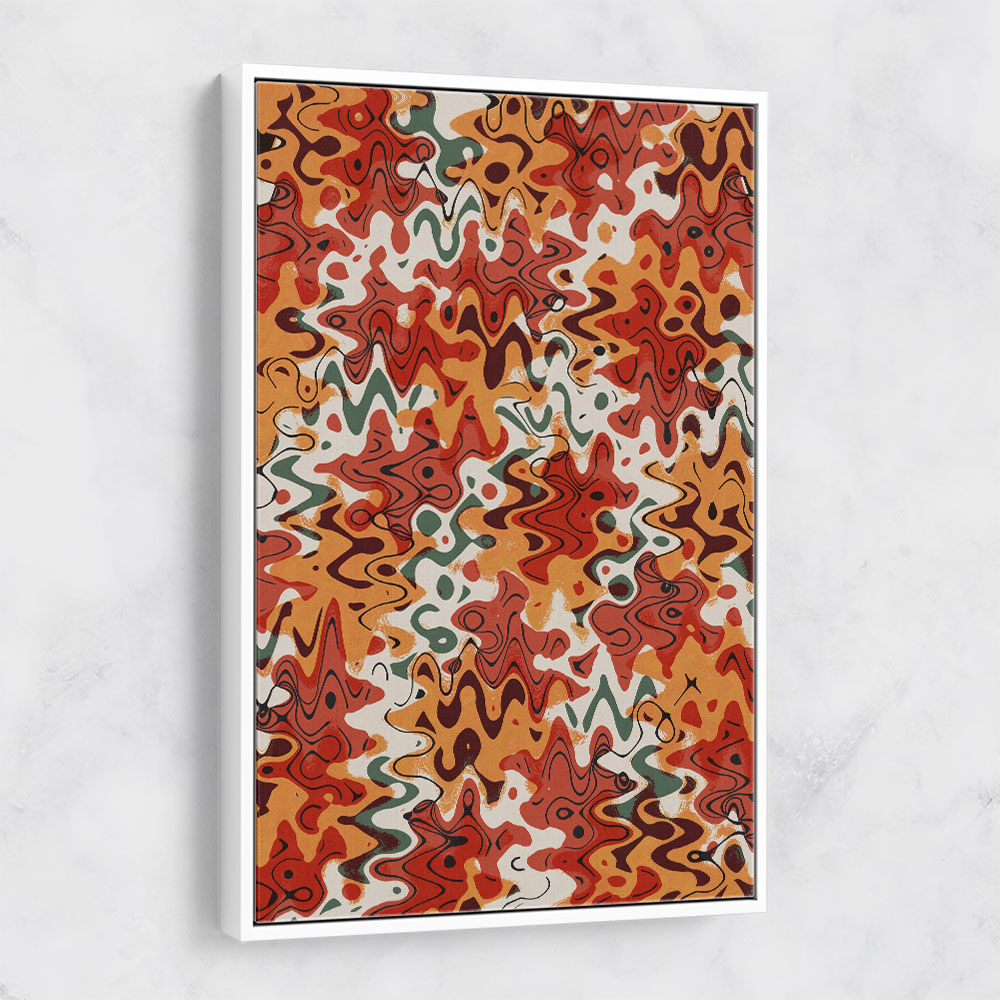 Liquid Red Orange Pattern Liquid Red Orange Pattern