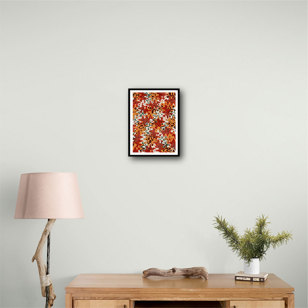 Liquid Red Orange Pattern Liquid Red Orange Pattern