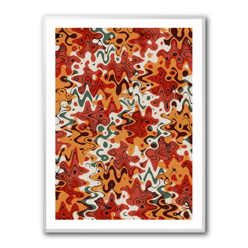 Liquid Red Orange Pattern Liquid Red Orange Pattern