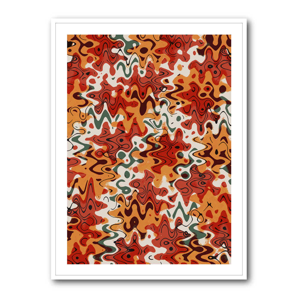 Liquid Red Orange Pattern Liquid Red Orange Pattern