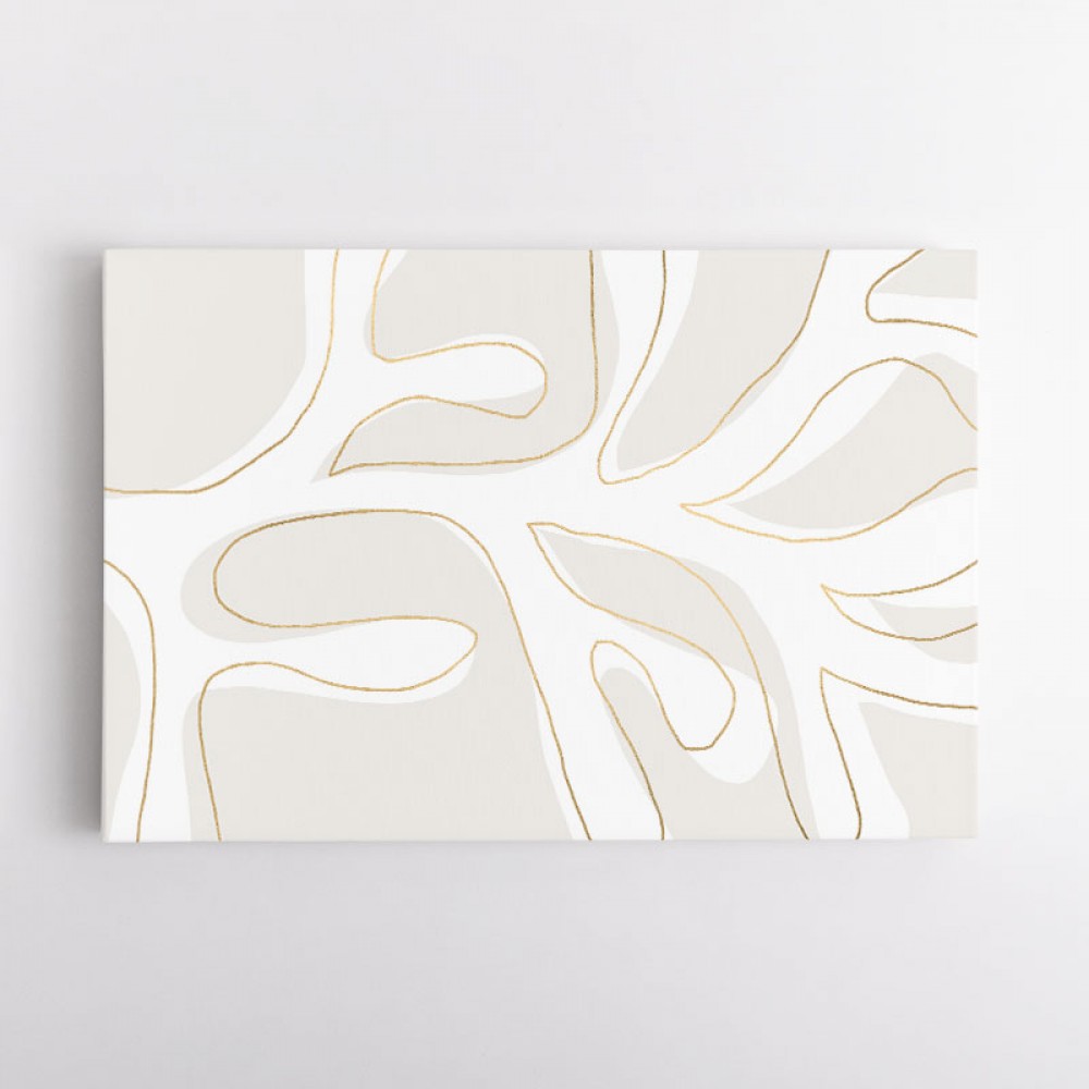 Abstract Twig White and Gold