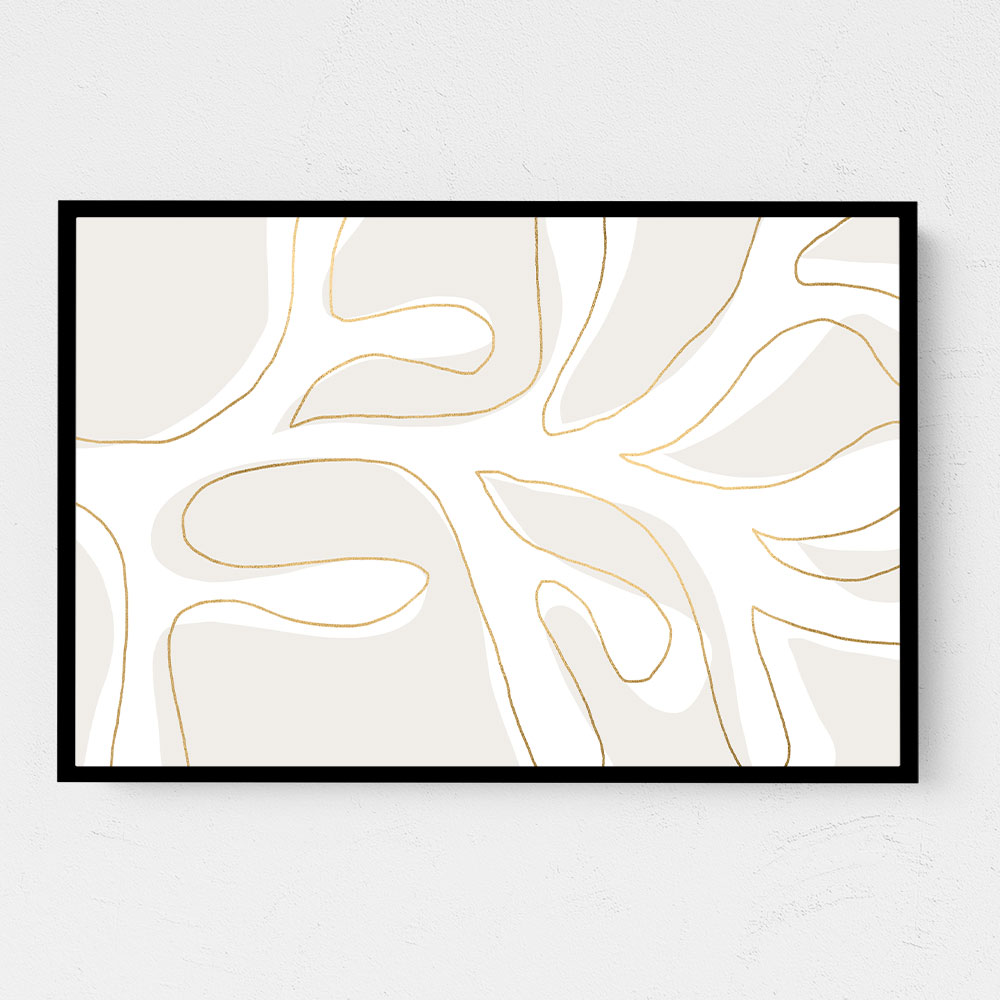 Abstract Twig White and Gold