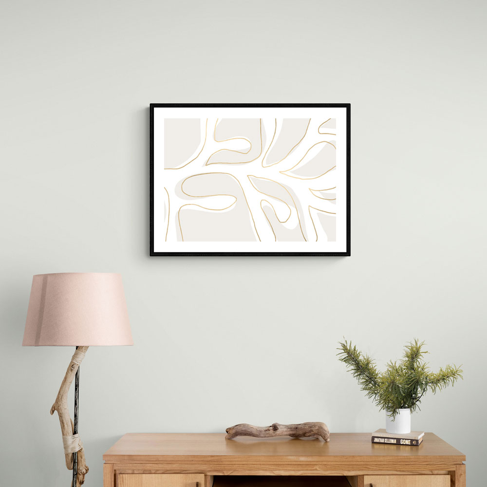 Abstract Twig White and Gold