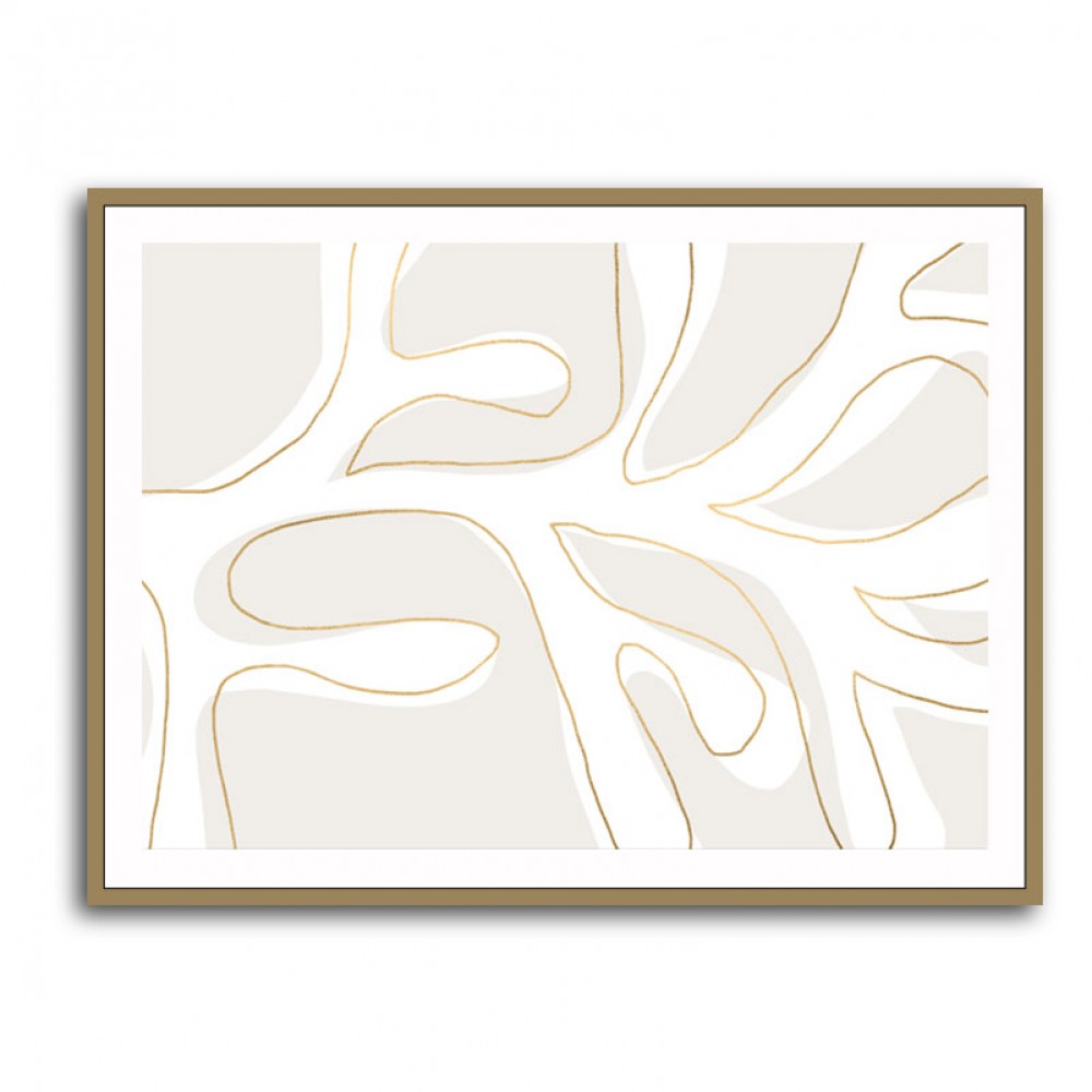 Abstract Twig White and Gold