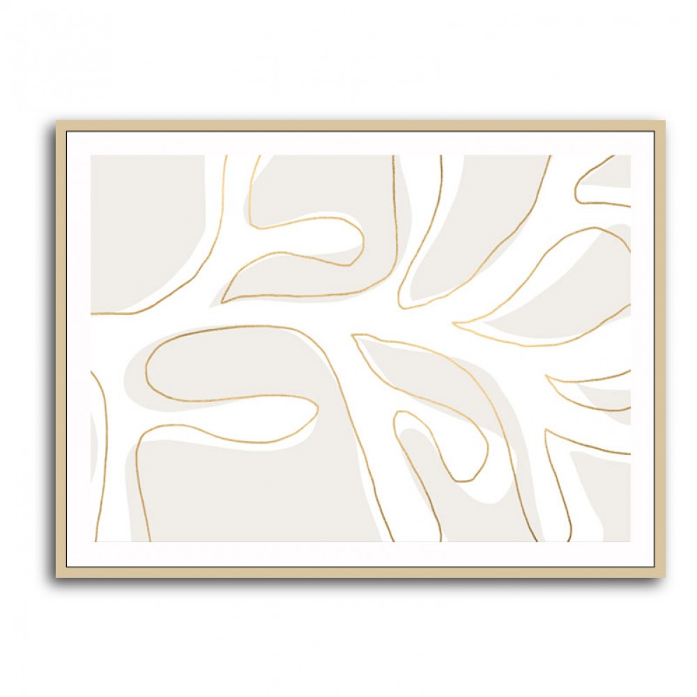 Abstract Twig White and Gold