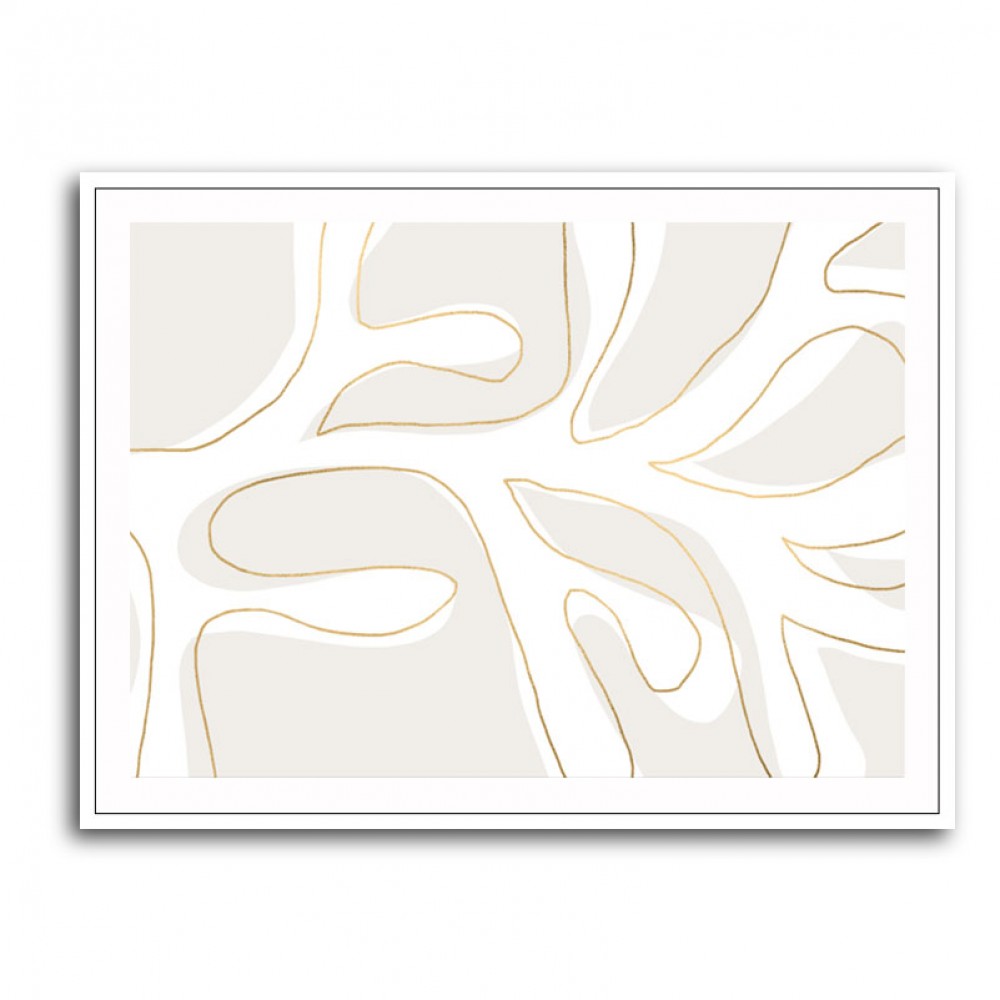 Abstract Twig White and Gold