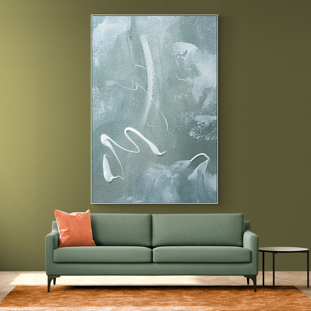 Green and White Acrylic No 1 Green and White Acrylic No 1