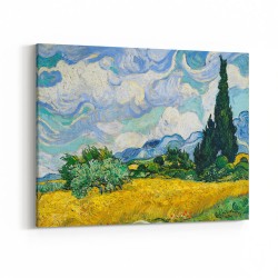 Wheat Field with Cypresses (1889)