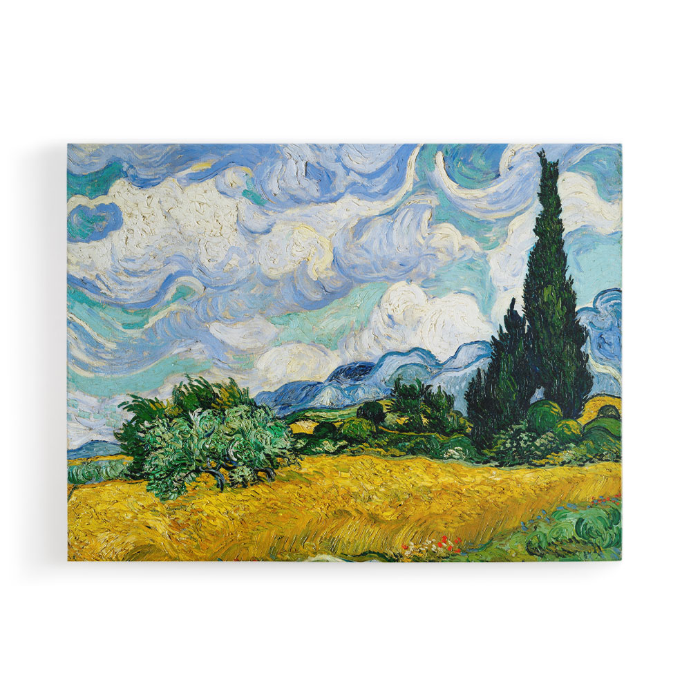 Wheat Field with Cypresses (1889)