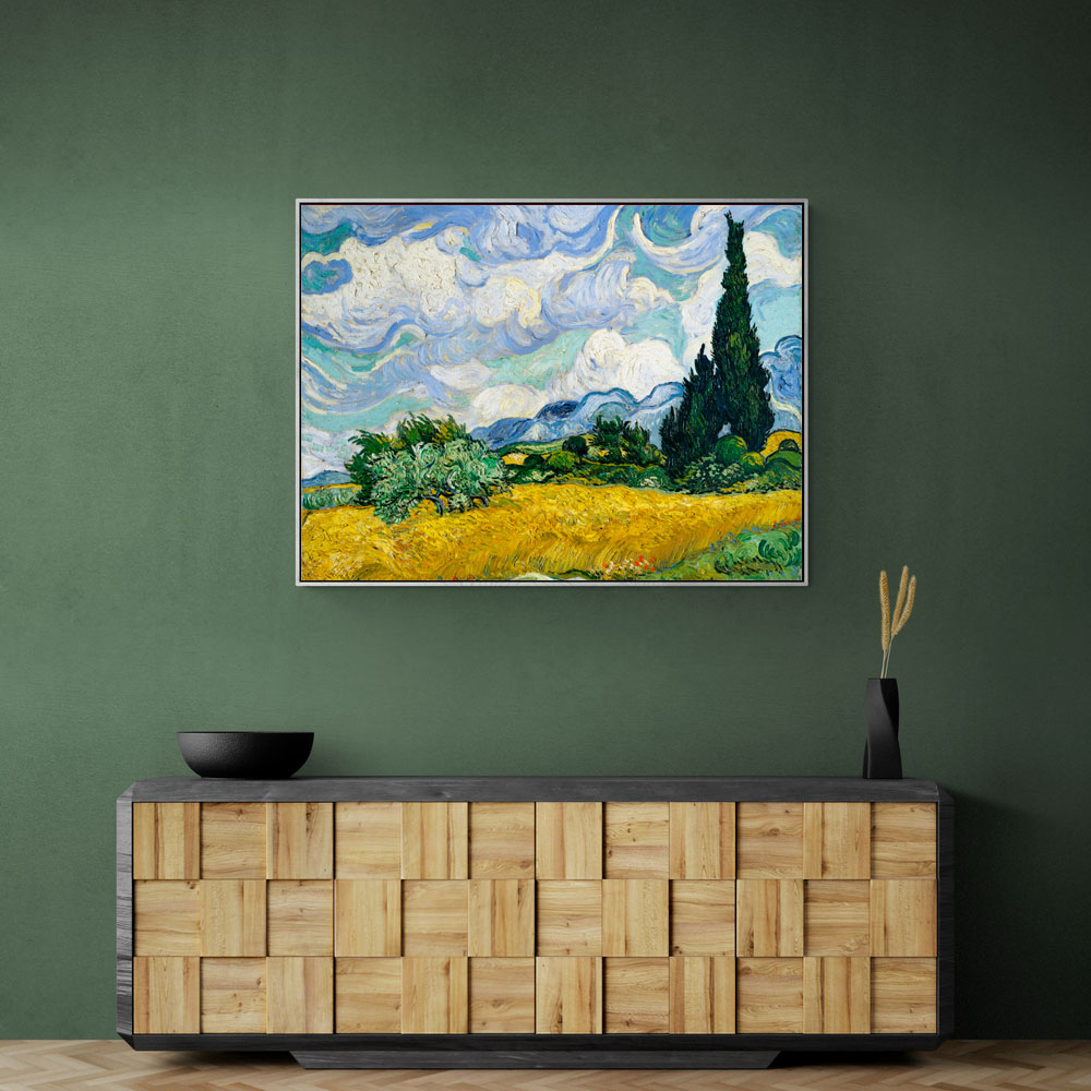 Wheat Field with Cypresses (1889)