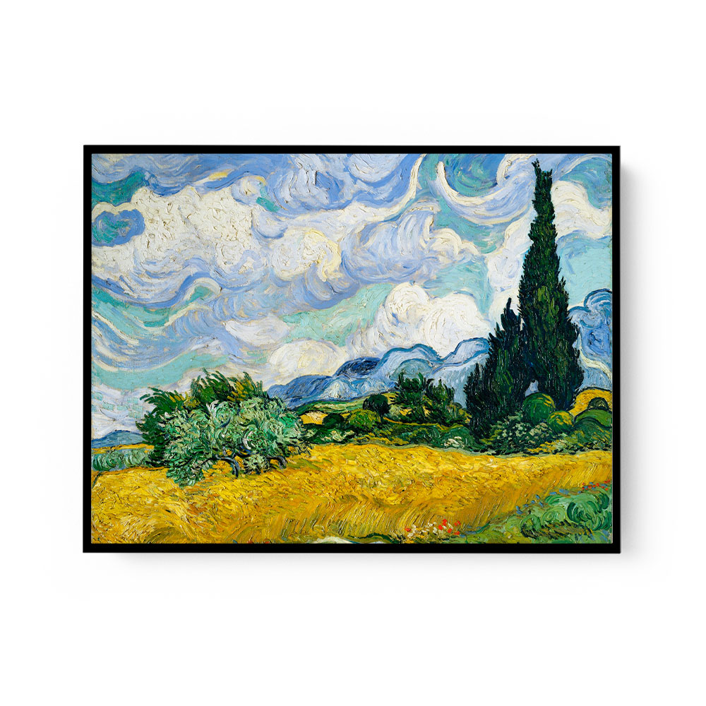 Wheat Field with Cypresses (1889)