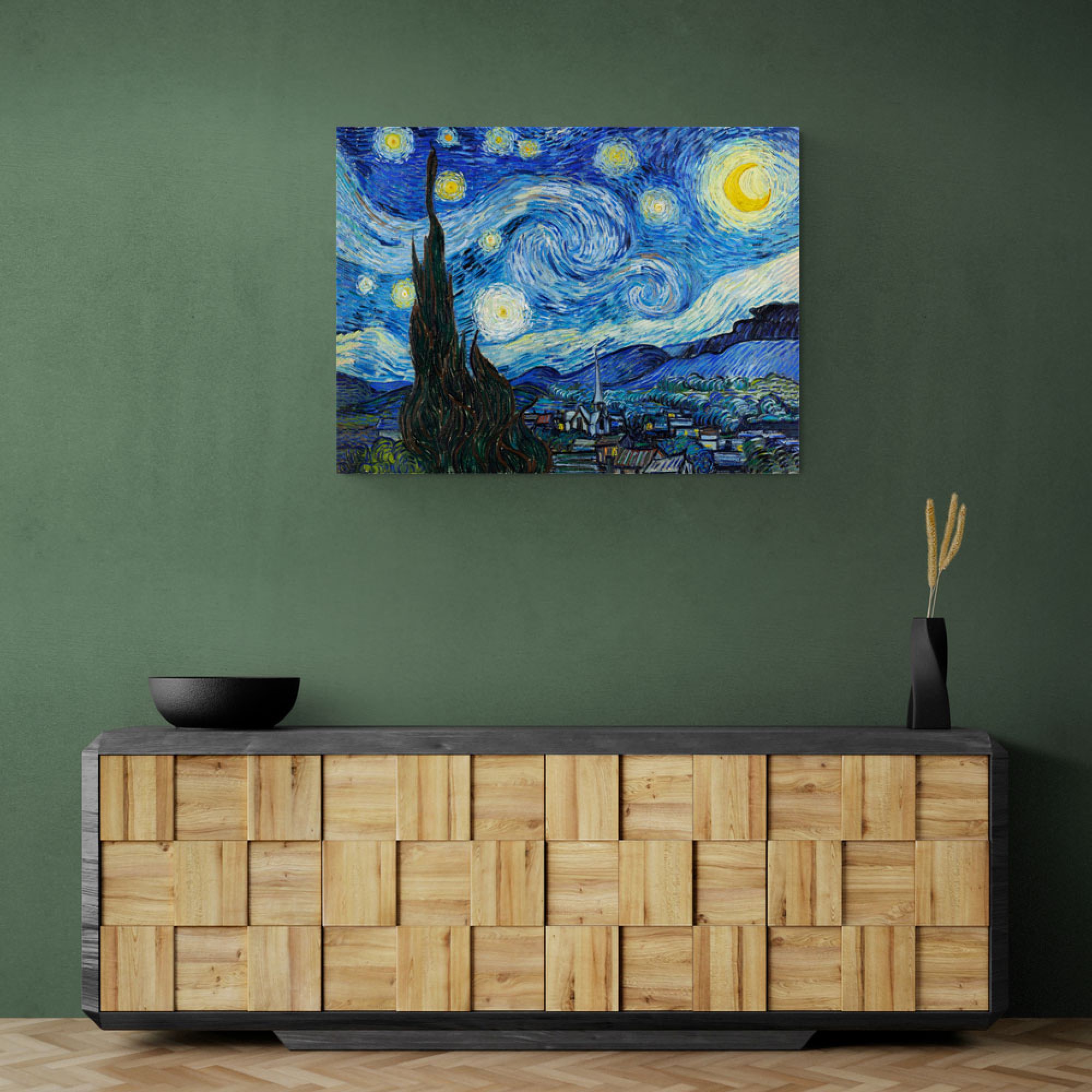 The Starry Night (1889) by Vincent Van Gogh Wall Art