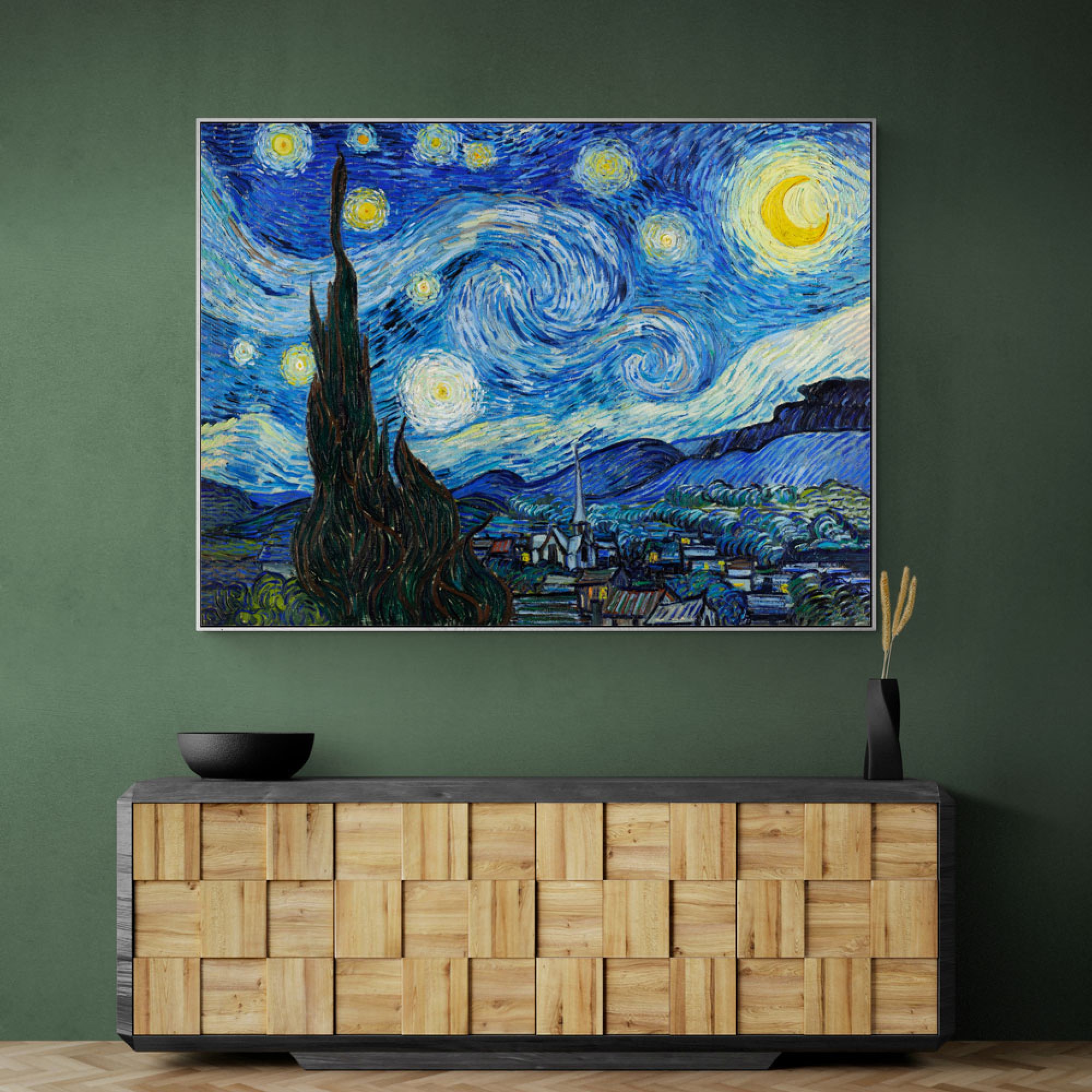 The Starry Night (1889) by Vincent Van Gogh Wall Art