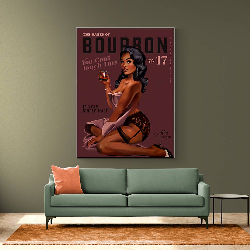 Babes Of Bourbon Cant Touch This. Sexy Retro Pin Up Girl Whiskey Wall Art Babes Of Bourbon Cant Touch This. Sexy Retro Pin Up Girl Whiskey Wall Art