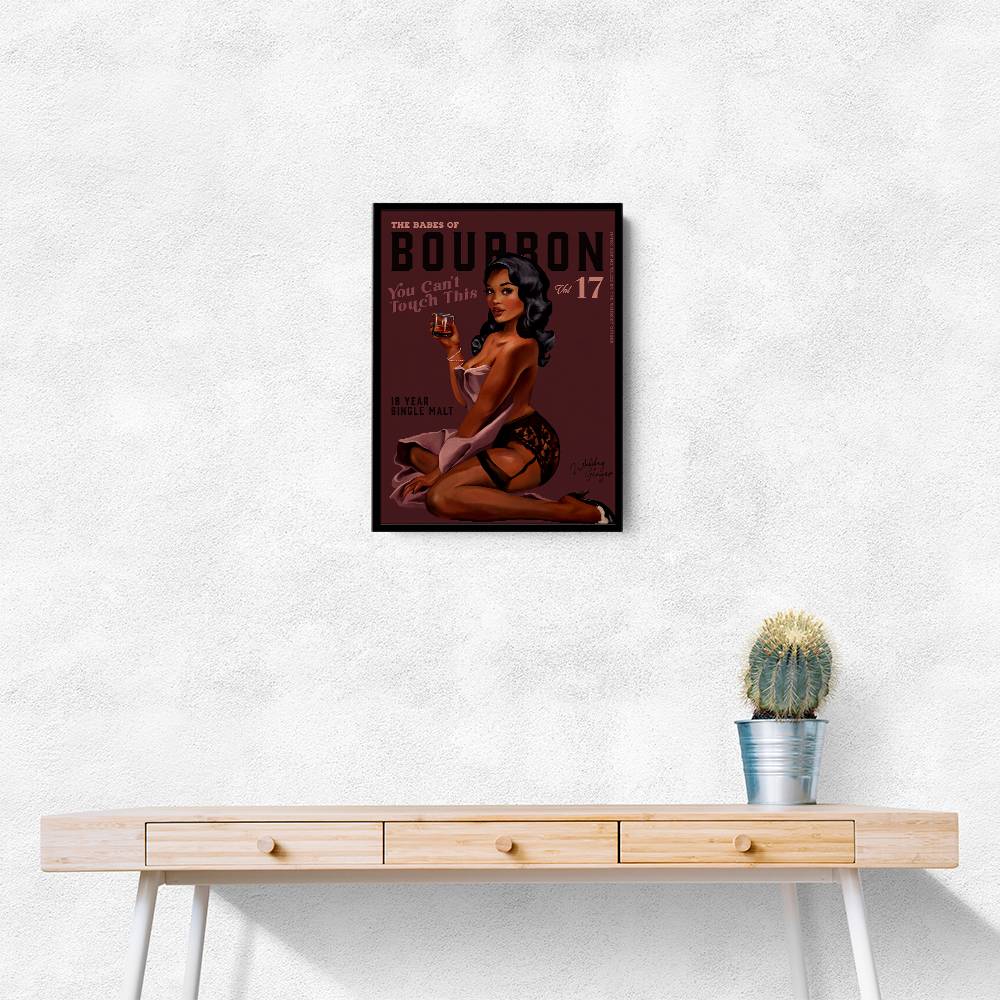 Babes Of Bourbon Cant Touch This. Sexy Retro Pin Up Girl Whiskey Wall Art Babes Of Bourbon Cant Touch This. Sexy Retro Pin Up Girl Whiskey Wall Art