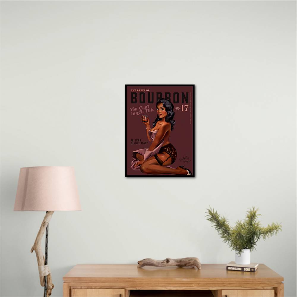 Babes Of Bourbon Cant Touch This. Sexy Retro Pin Up Girl Whiskey Wall Art Babes Of Bourbon Cant Touch This. Sexy Retro Pin Up Girl Whiskey Wall Art