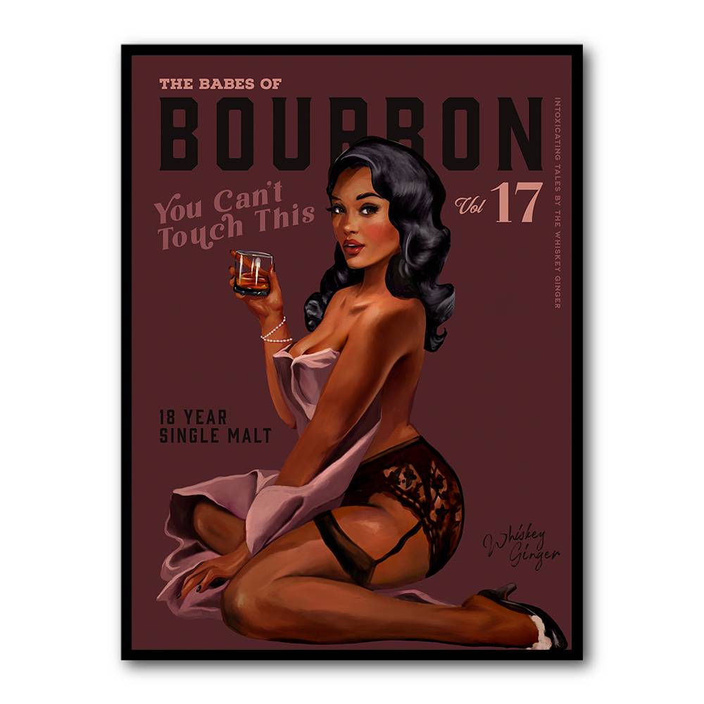 Babes Of Bourbon Cant Touch This. Sexy Retro Pin Up Girl Whiskey Wall Art Babes Of Bourbon Cant Touch This. Sexy Retro Pin Up Girl Whiskey Wall Art