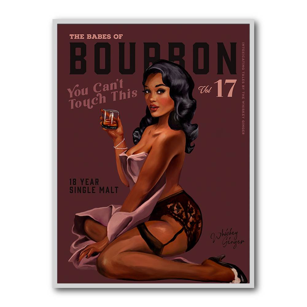 Babes Of Bourbon Cant Touch This. Sexy Retro Pin Up Girl Whiskey Wall Art Babes Of Bourbon Cant Touch This. Sexy Retro Pin Up Girl Whiskey Wall Art