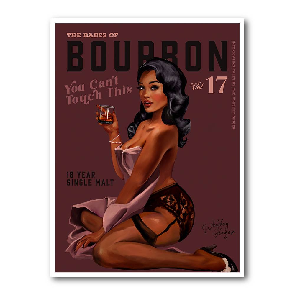 Babes Of Bourbon Cant Touch This. Sexy Retro Pin Up Girl Whiskey Wall Art Babes Of Bourbon Cant Touch This. Sexy Retro Pin Up Girl Whiskey Wall Art