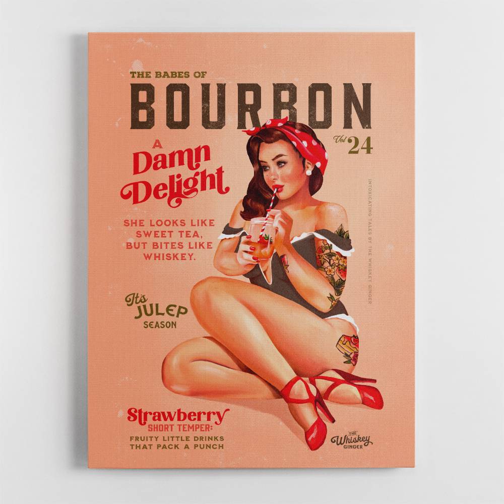 Babes Of Bourbon Vol 22 Vintage Pinup Girl Drinking A Cocktail Wall Art Babes Of Bourbon Vol 22 Vintage Pinup Girl Drinking A Cocktail Wall Art