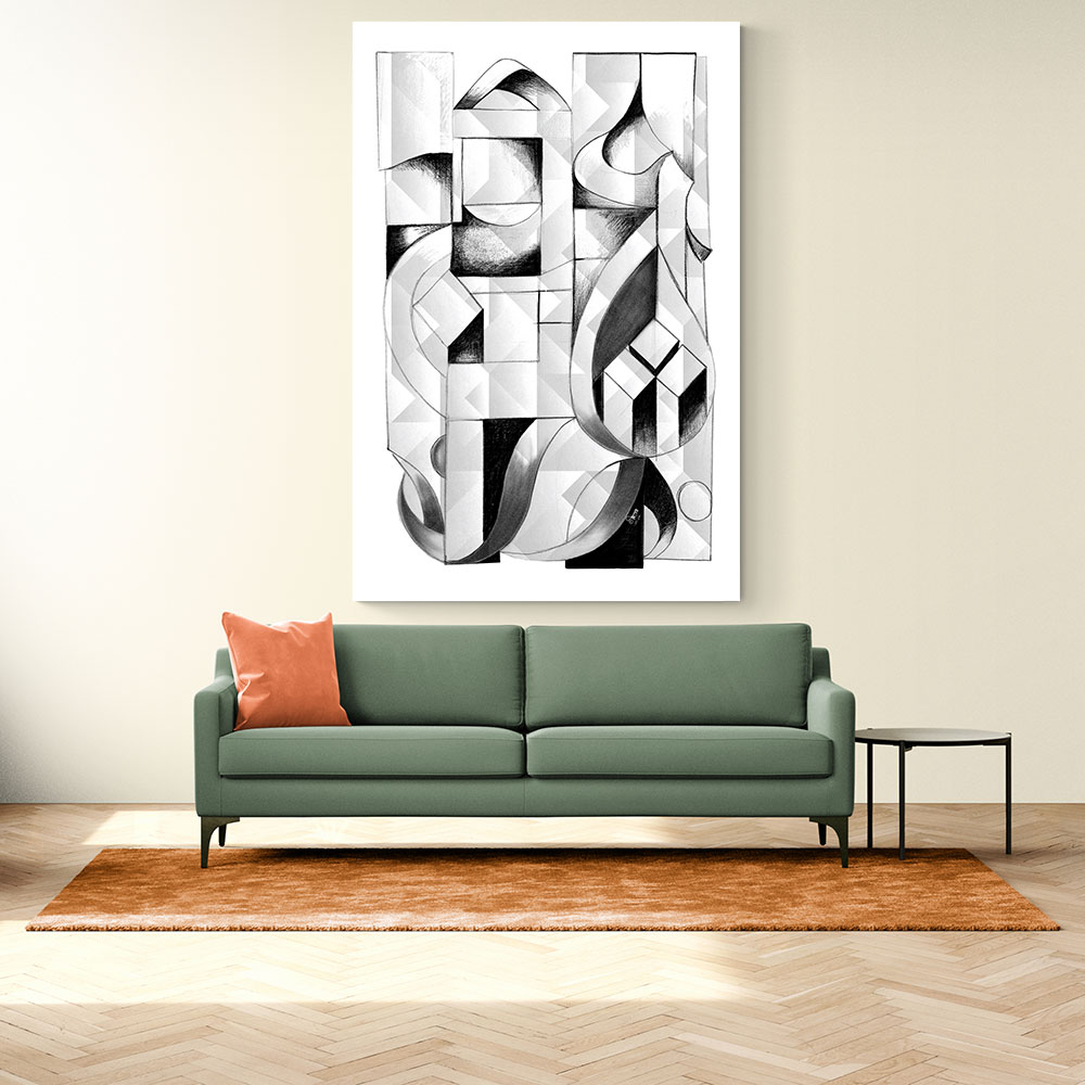 Arabic Abstract Boxes Wall Art