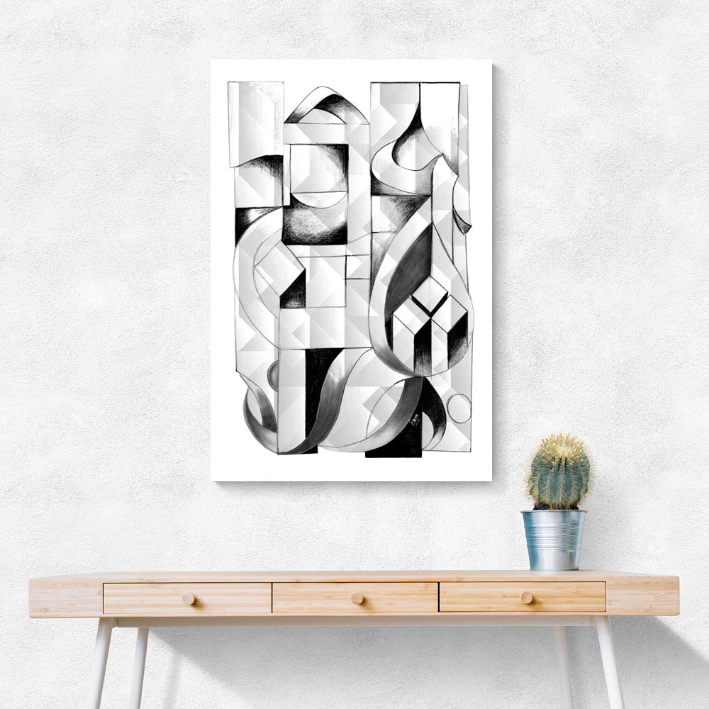 Arabic Abstract Boxes Wall Art