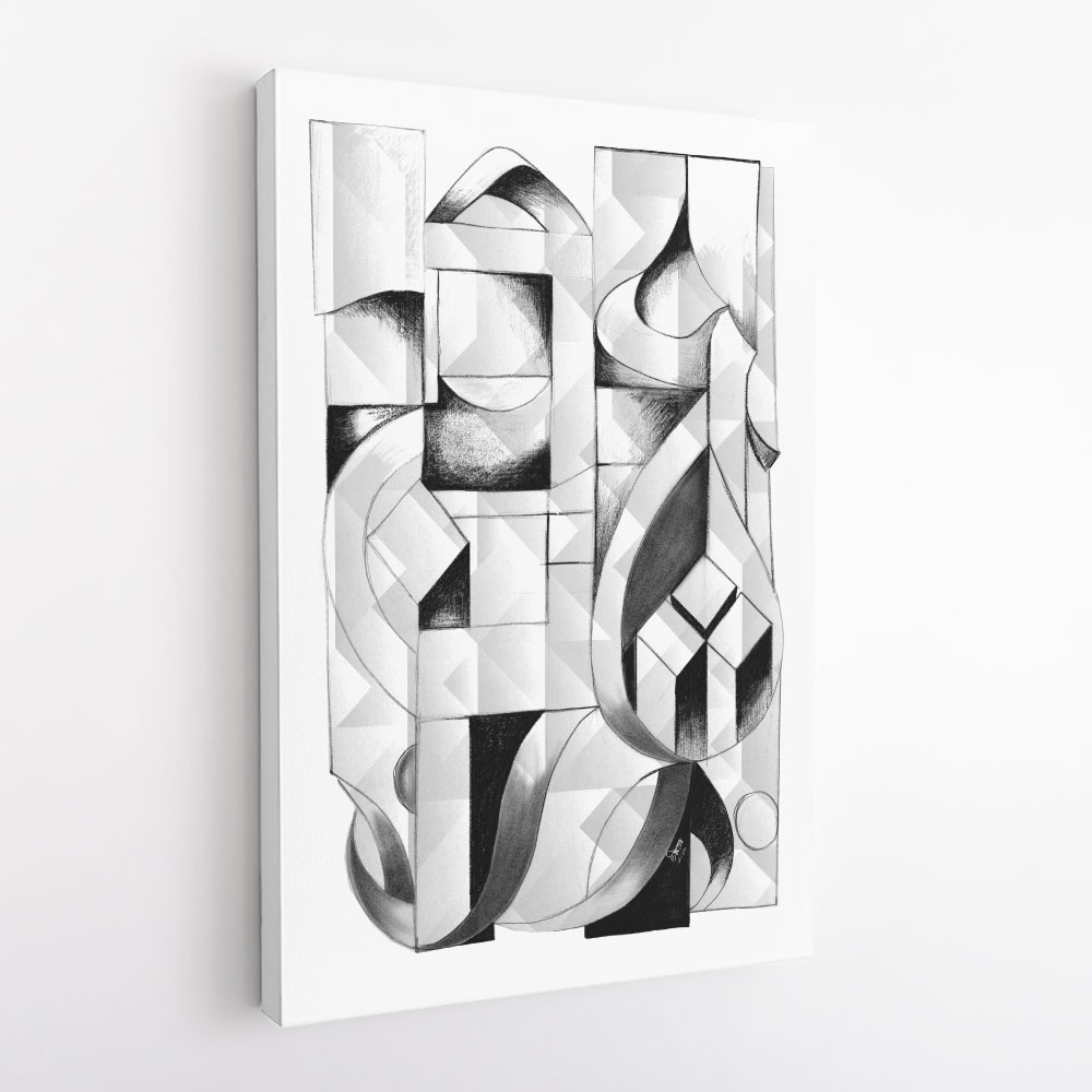 Arabic Abstract Boxes Wall Art