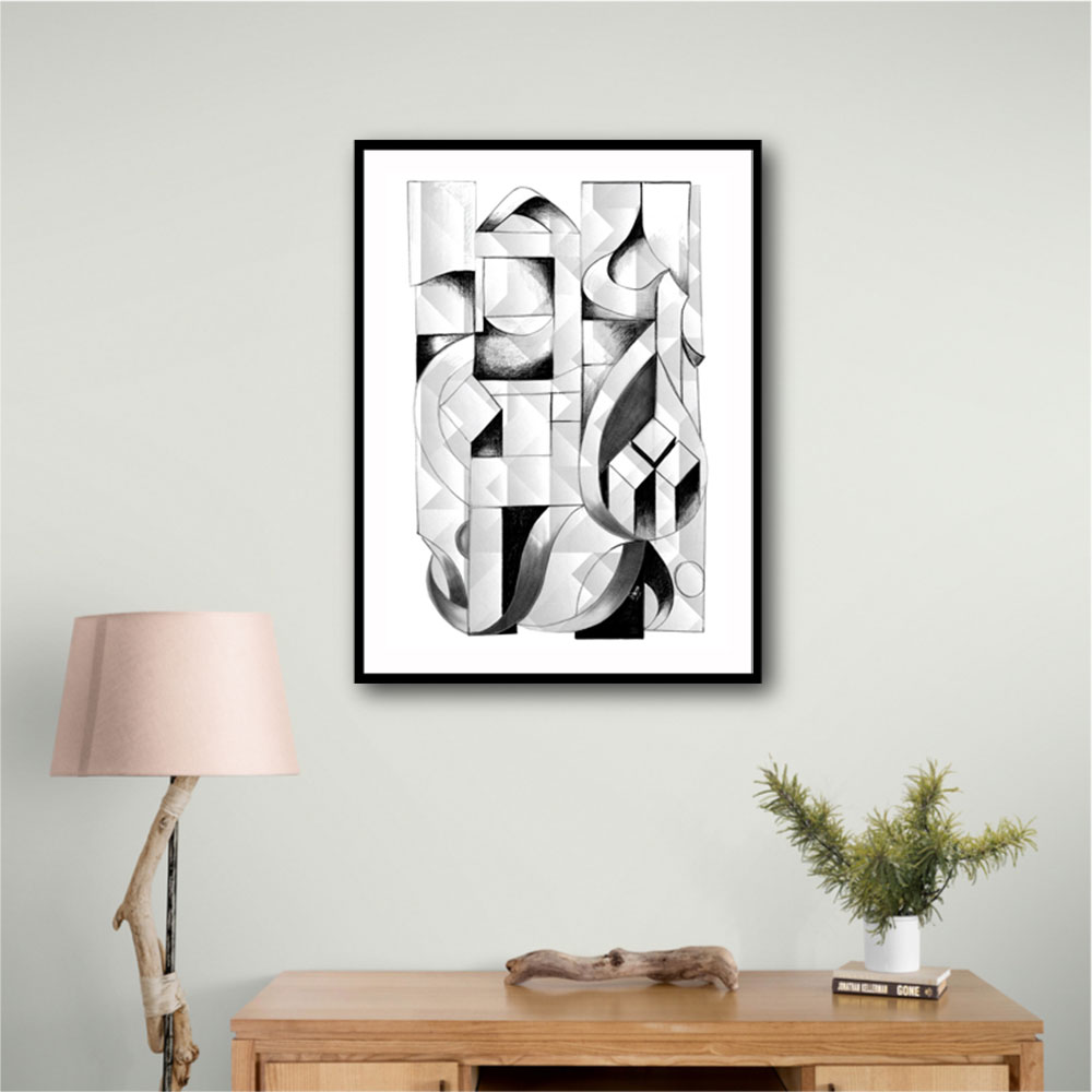 Arabic Abstract Boxes Wall Art