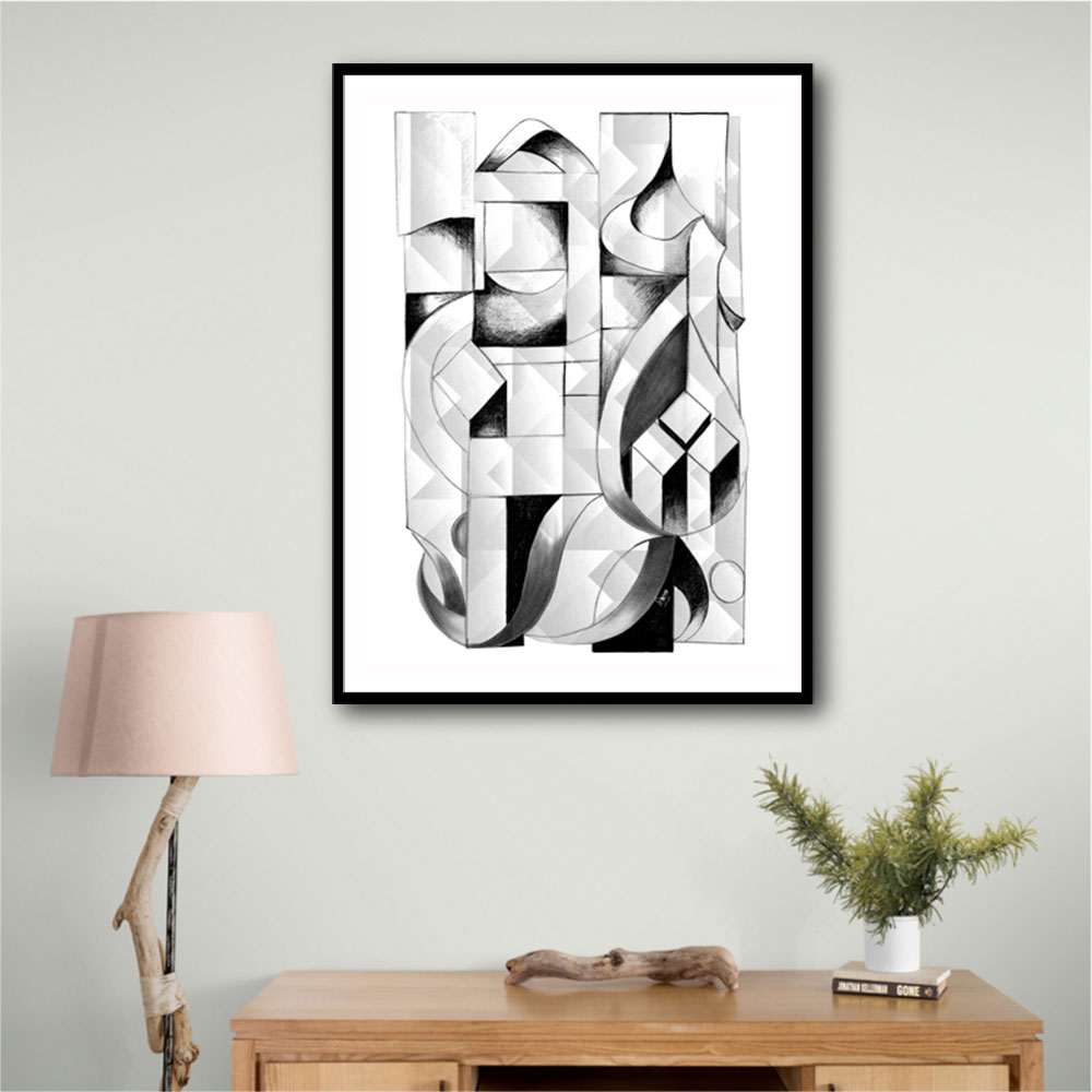 Arabic Abstract Boxes Wall Art