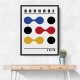 Framed Canvas Size:: Extra Large 90 x 120 cm Bauhaus Wall Art A4