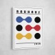 Frame Colour:: White Bauhaus Wall Art A4