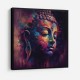 Buddha Head Abstract Color Wall Art