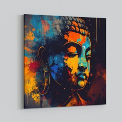 Buddha Head Abstract Color 1 Wall Art