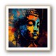 Buddha Head Abstract Color 1 Wall Art