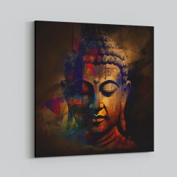 Buddha Head Abstract Color 2 Wall Art