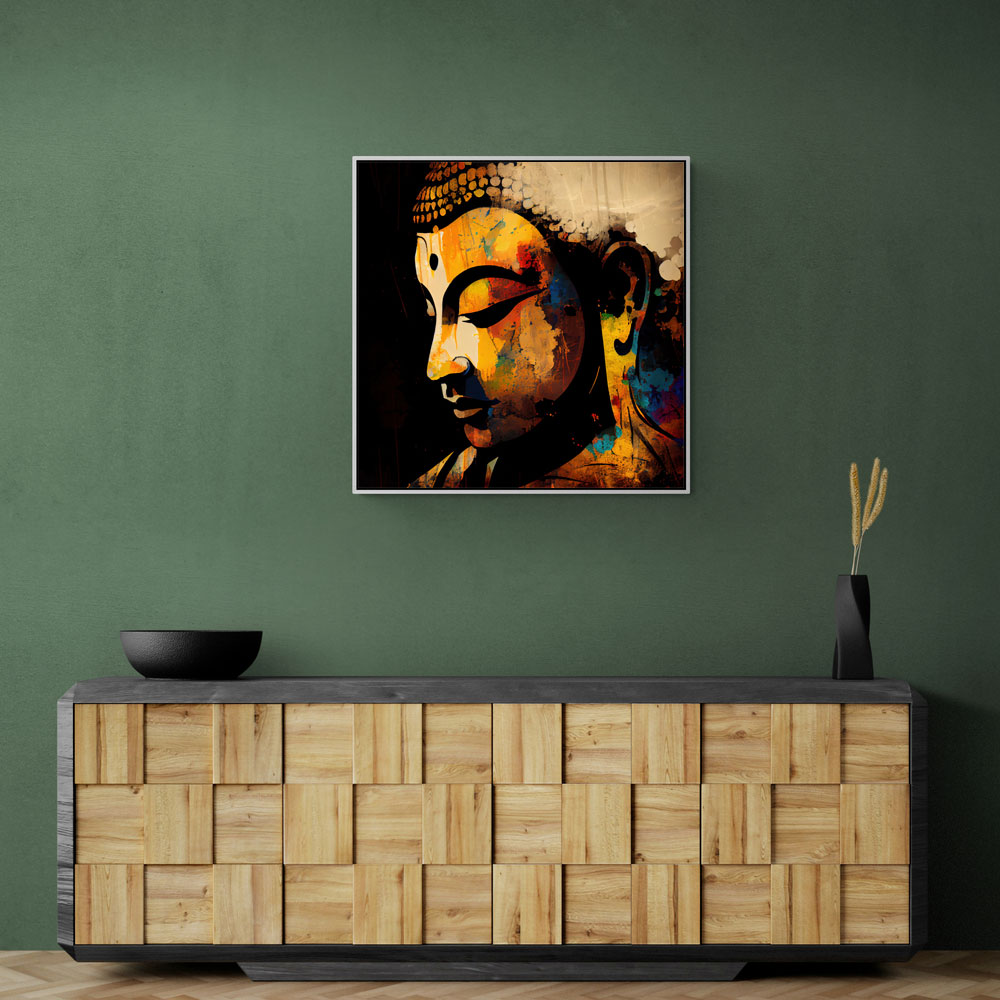 Buddha Head Abstract Color 5 Wall Art