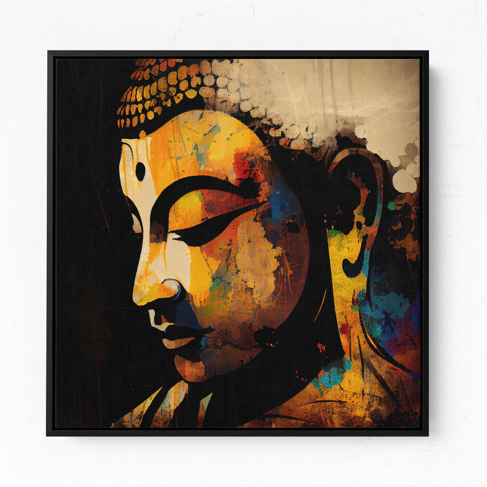 Buddha Head Abstract Color 5 Wall Art