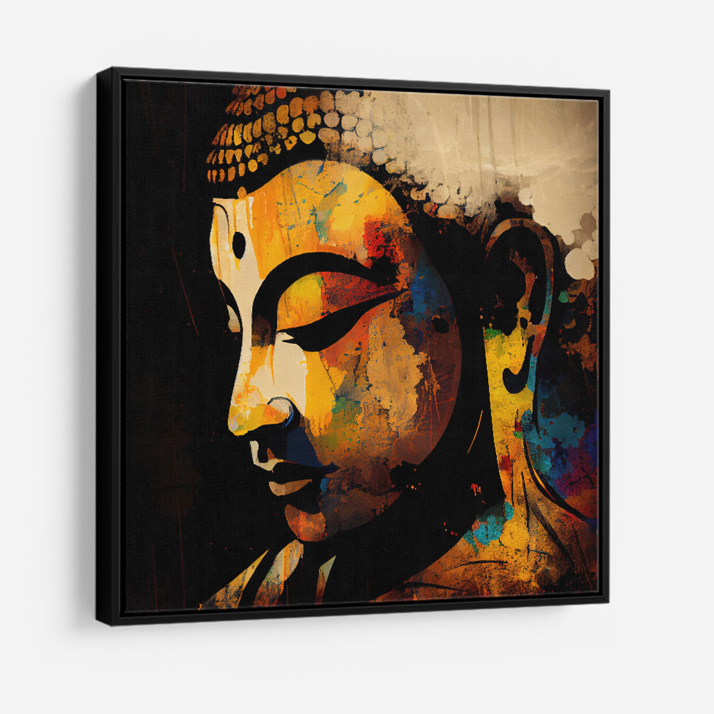 Buddha Head Abstract Color 5 Wall Art