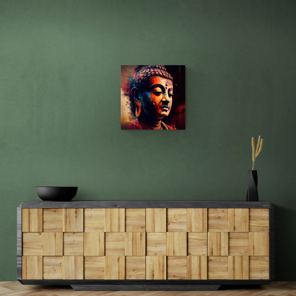 Buddha Head Abstract Color 3 Wall Art