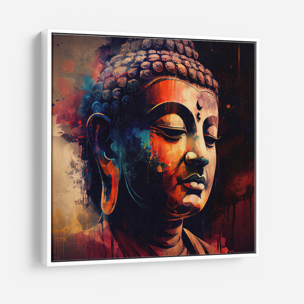 Buddha Head Abstract Color 3 Wall Art