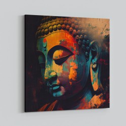 Buddha Head Abstract Color 4 Wall Art